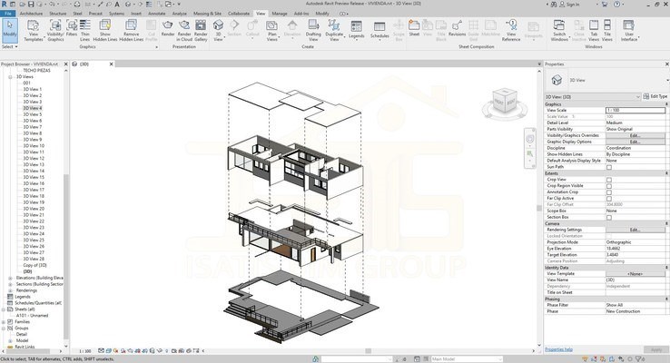 ایجاد دید انفجاری از پروژه در Autodesk Revit 2021