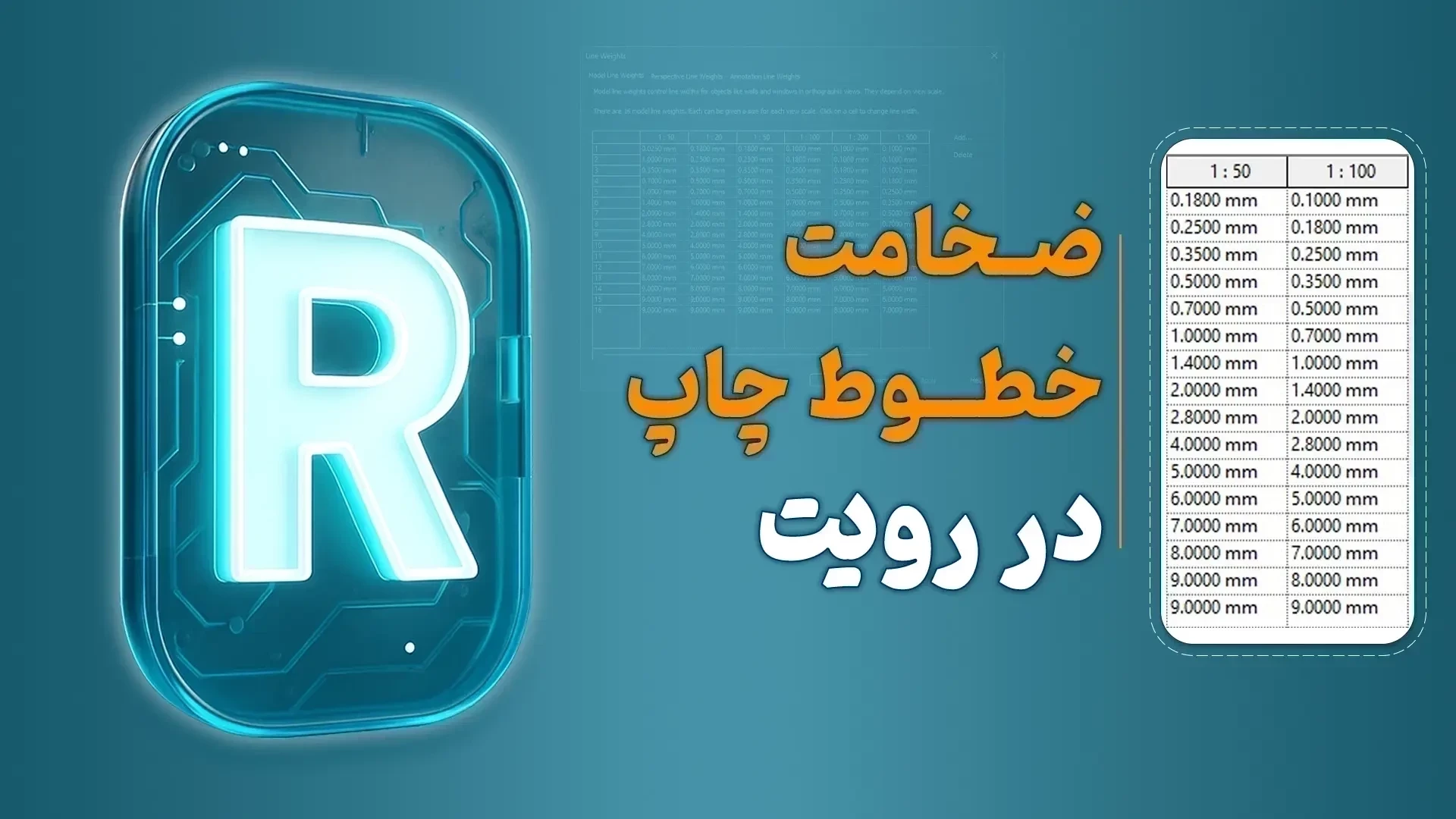 ضخامت خطوط چاپ در رویت