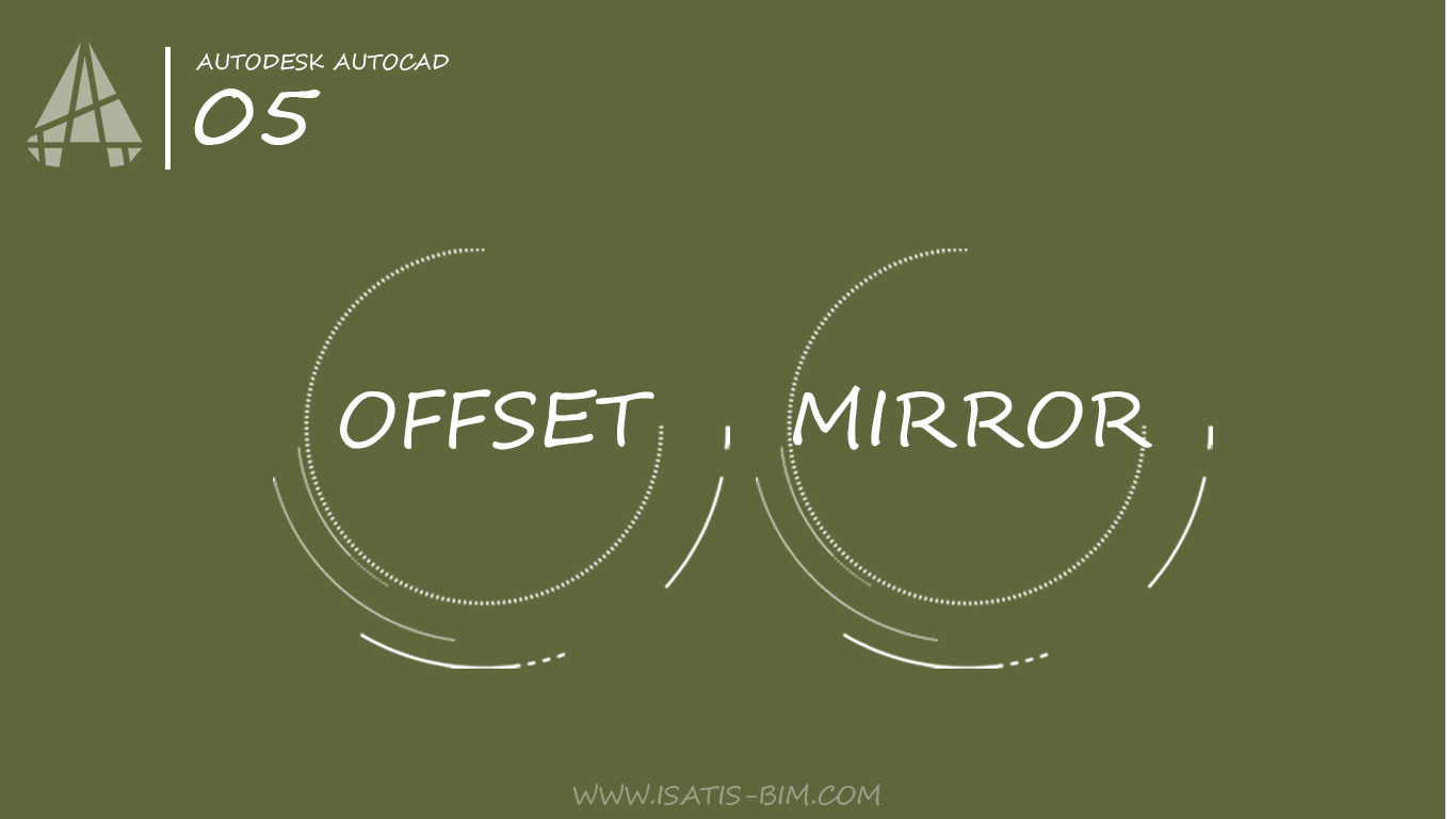 Offset و Mirror در اتوکد