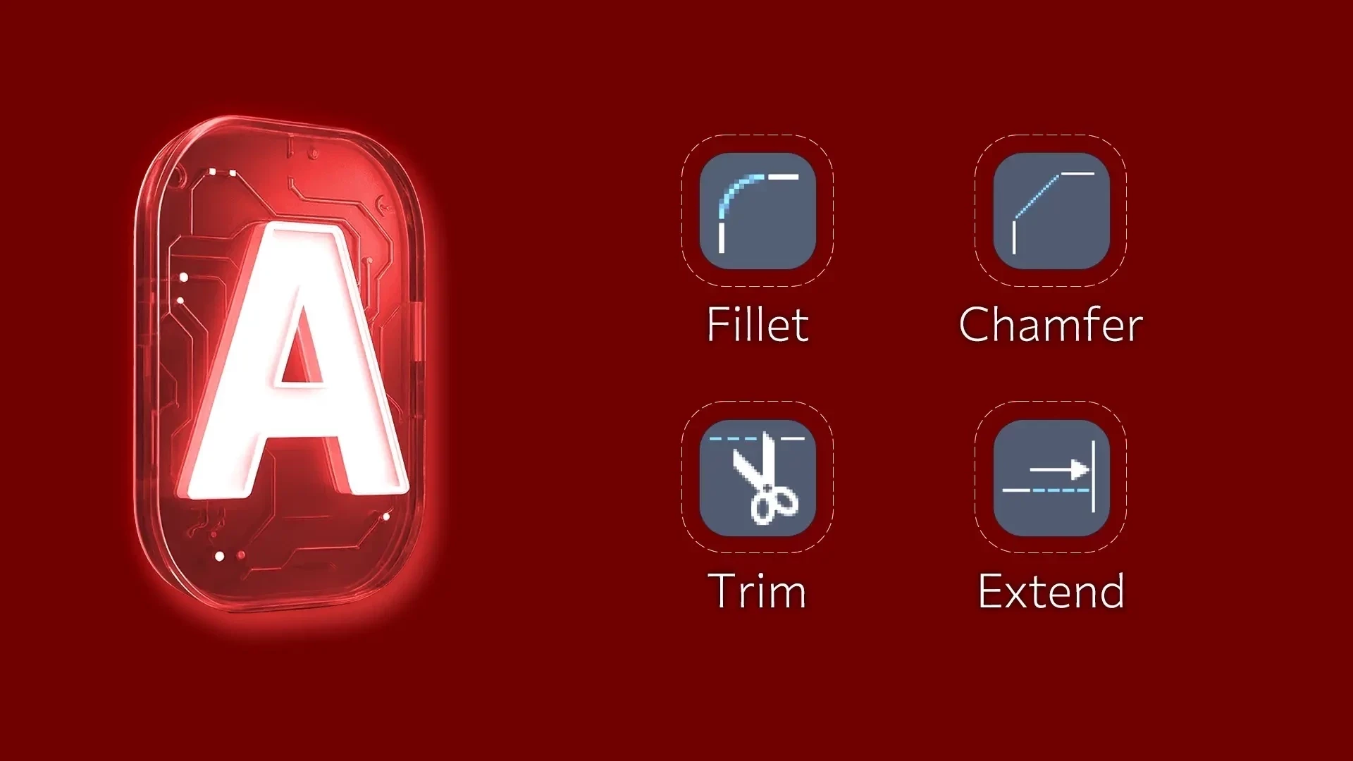 جلسه8 : Fillet ، Chamfer ، Trim و Extend در اتوکد