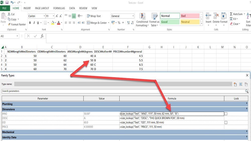 آموزش Lookup_Table در Revit 2019